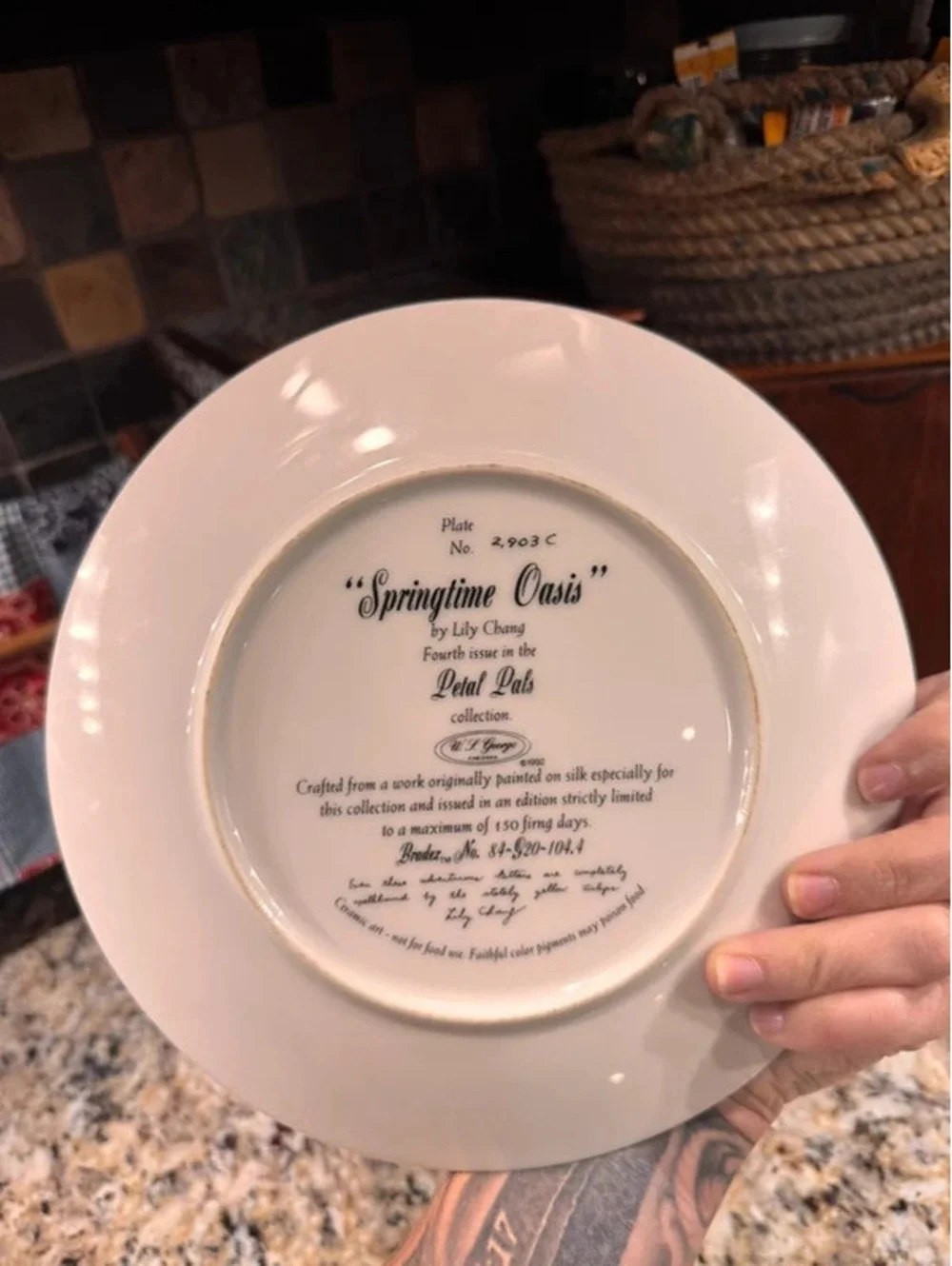 Limited edition kitten collectible plate